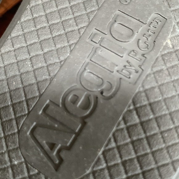 Alegria Fiona Sandals Women’s Patent Leather Tan Cork Print Platform Size 38 - Picture 11 of 14